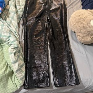 Express Glossy Black Pants